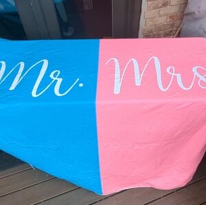Mr. Mrs. XL beach towel blanket 79x58